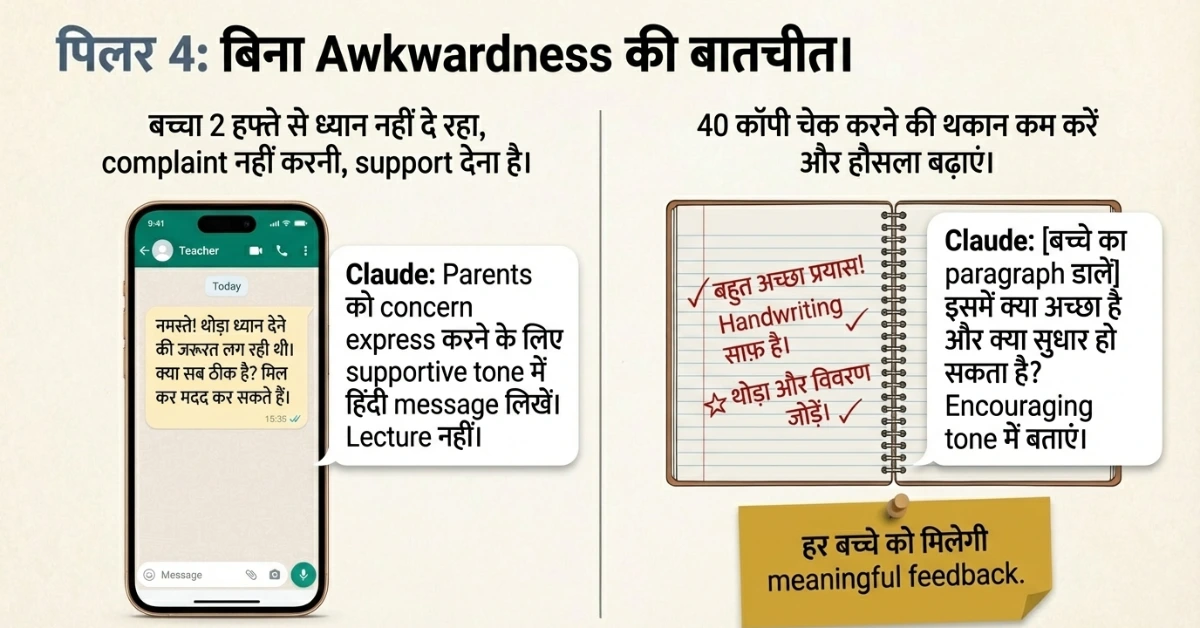 बच्चे की Writing पर Feedback — रात को Copy Check करने की थकान कम करें