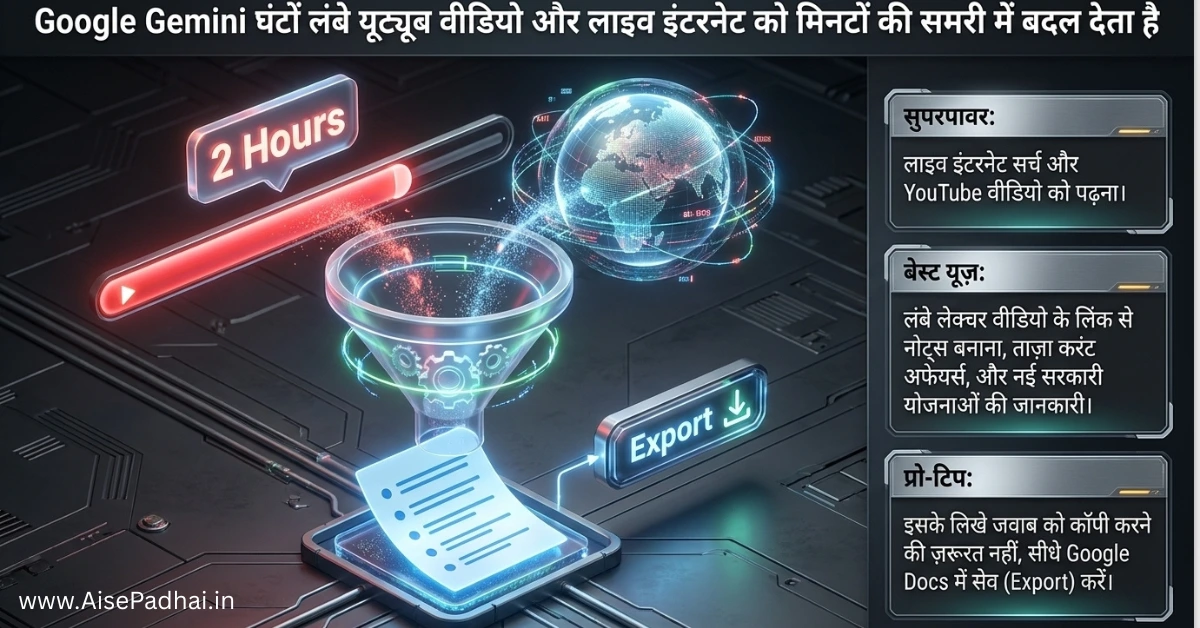 Google Gemini: आपका 'करंट अफेयर्स' और 'यूट्यूब' असिस्टेंट