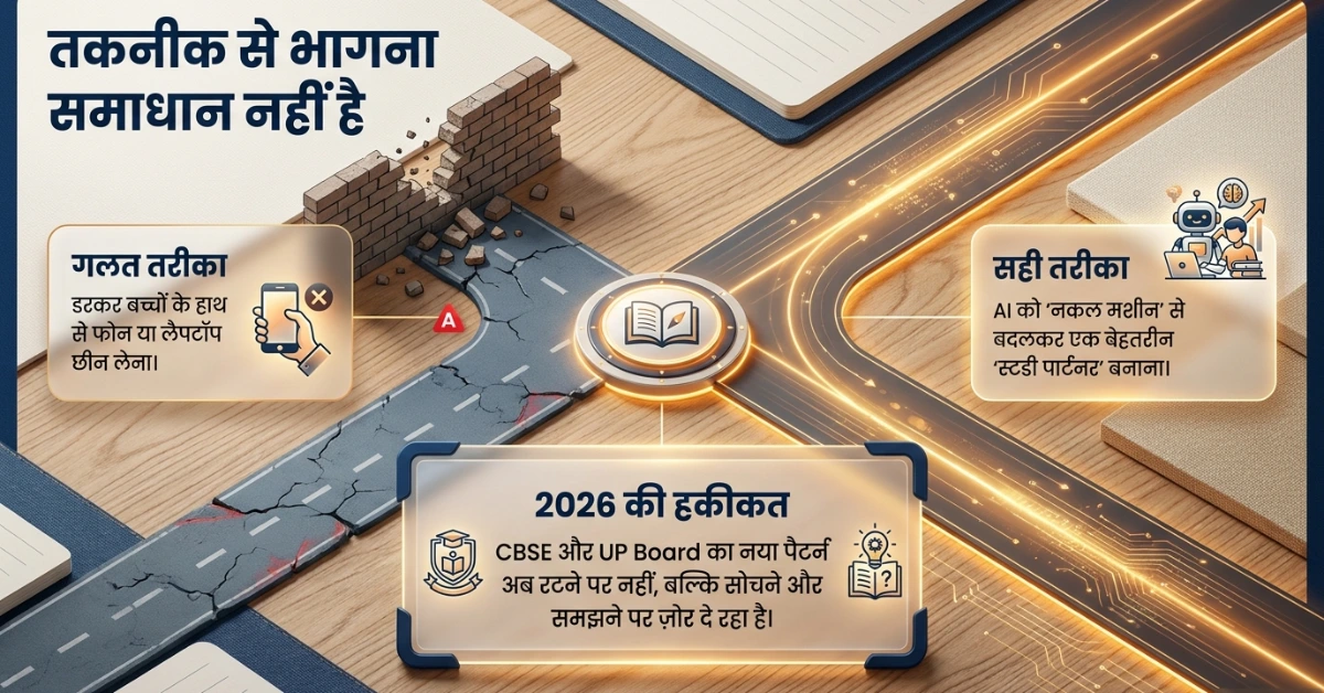 बच्चा AI से पढ़ रहा है? CBSE और UP Board Parents के लिए 2026 की Complete Guide