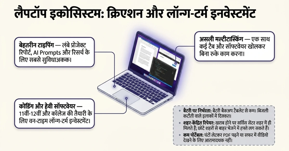 Tablet vs Laptop: बच्चे की पढ़ाई के लिए सही डिवाइस कैसे चुनें?